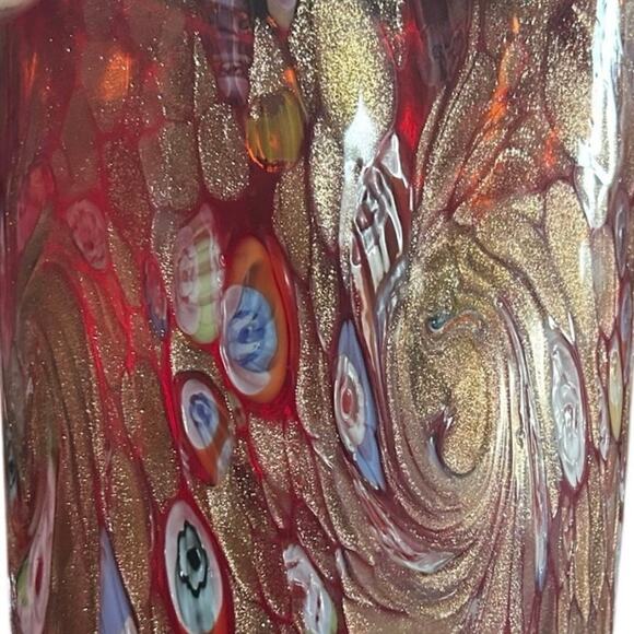 Superb MCM Giulio Radi A.V.E.M Millefiori Red Glass Vase c1950s - Picture 6 of 9